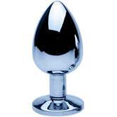 Precious Metals Large Silver Jewelled Anal Plug